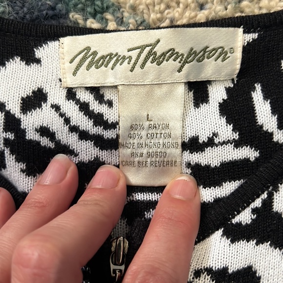 Norm Thompson zip up sweater - Picture 2 of 2